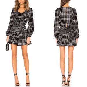 TULAROSA NINA BLACK & WHITE CHECK MINI DEESS SIZE XS